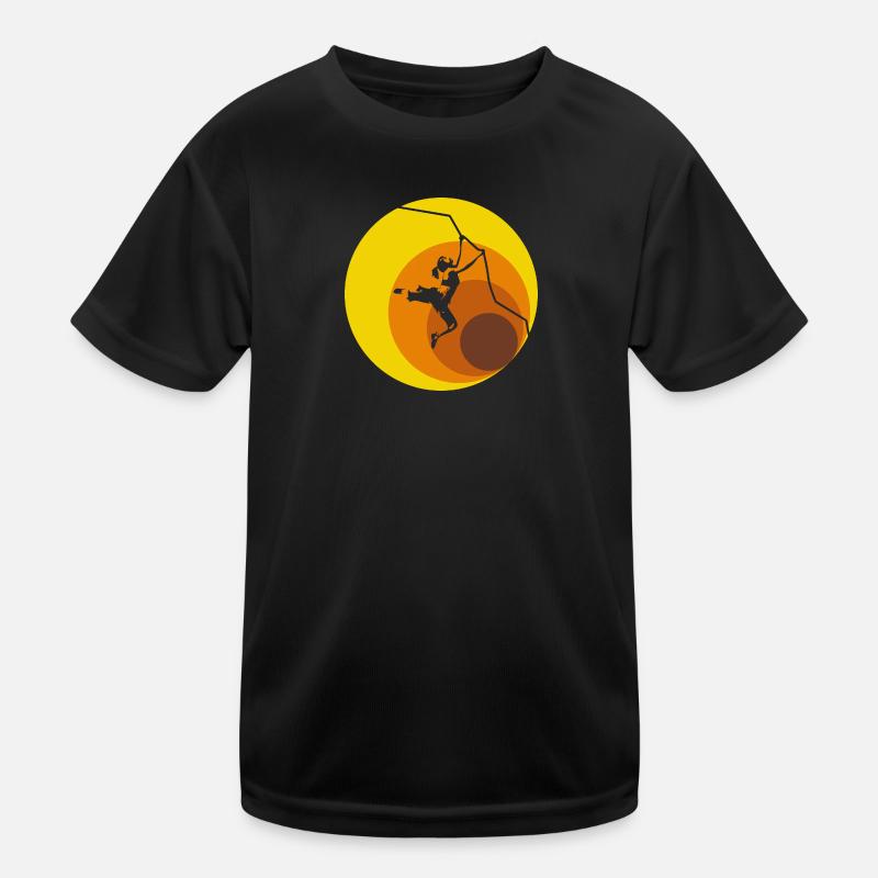 Climbing Fall Retro Kids Functional T-Shirt