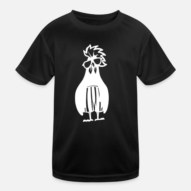 Coole Henne im Badeanzug Kinder Funktions-T-Shirt