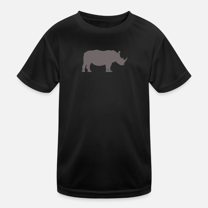 Rhino Profilgrau Kinder Funktions-T-Shirt