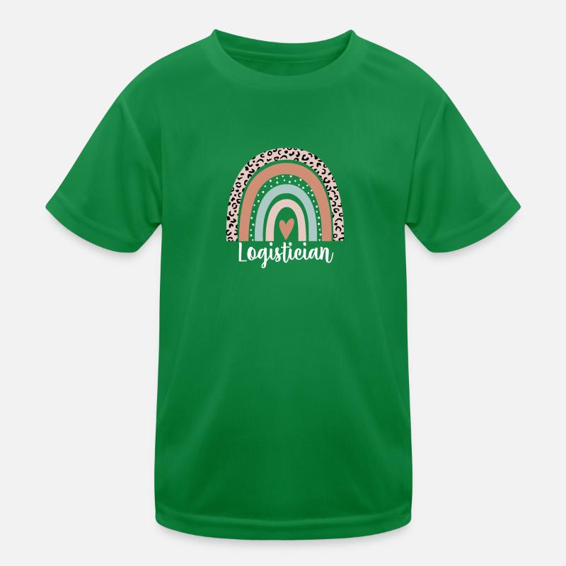 Logistiker Regenbogenleopard Lustiger Logistiker Kinder Funktions-T-Shirt