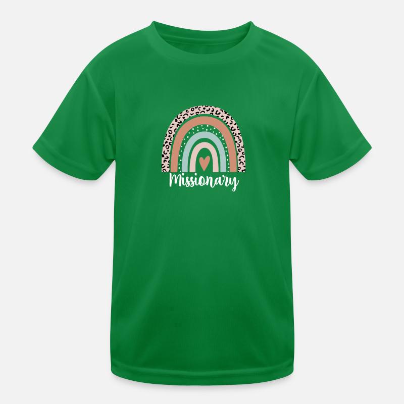 Missionary Rainbow Leopard Funny Missionary Kids Functional T-Shirt