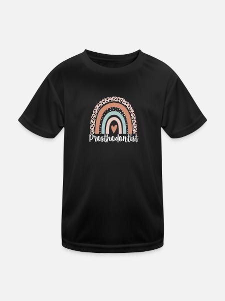 Prosthodontiste Rainbow Leopard Funny - T-shirt sport Enfant - noir - Devant