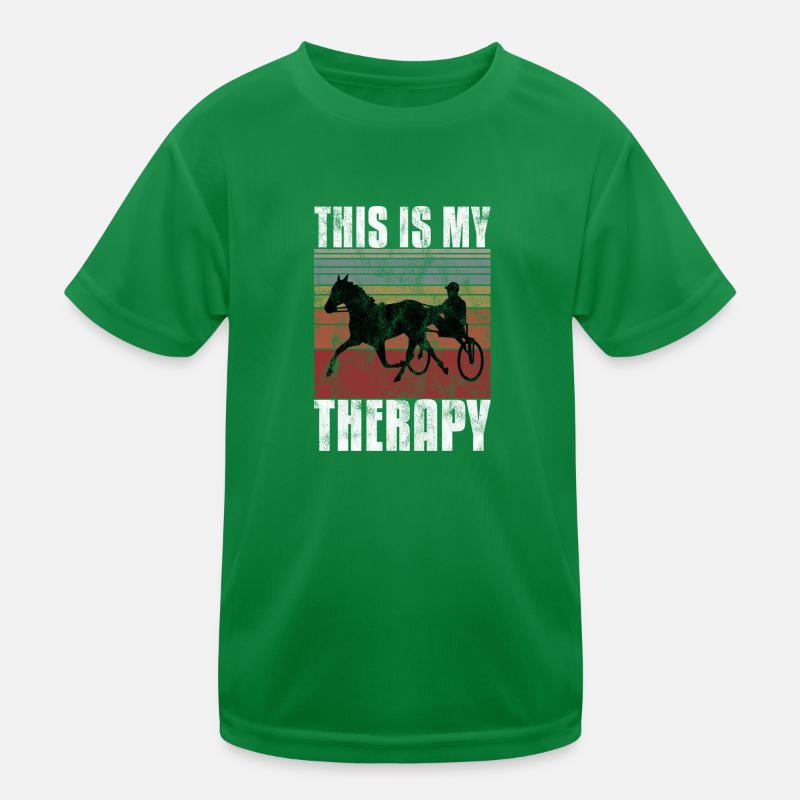 Ceci est ma thérapie Trotting Harness Width Retro T-shirt sport Enfant