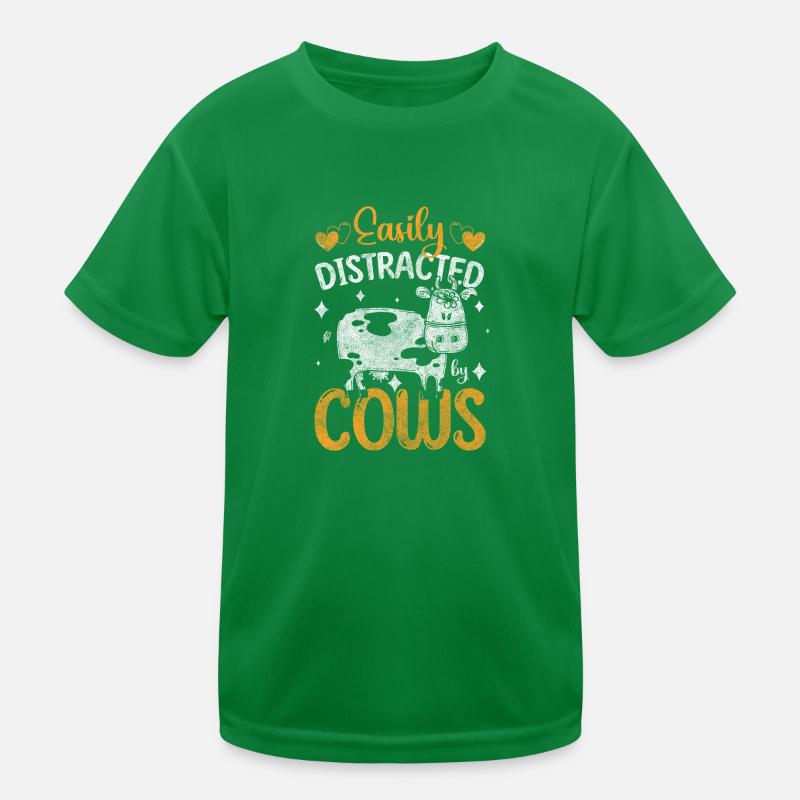Kuh Stall Milchbauer Kinder Funktions-T-Shirt