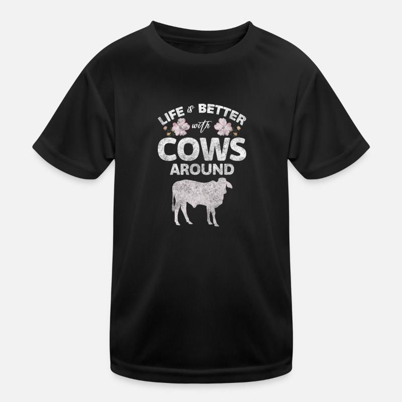 Kuh Milch Euter Milchkuh Kinder Funktions-T-Shirt