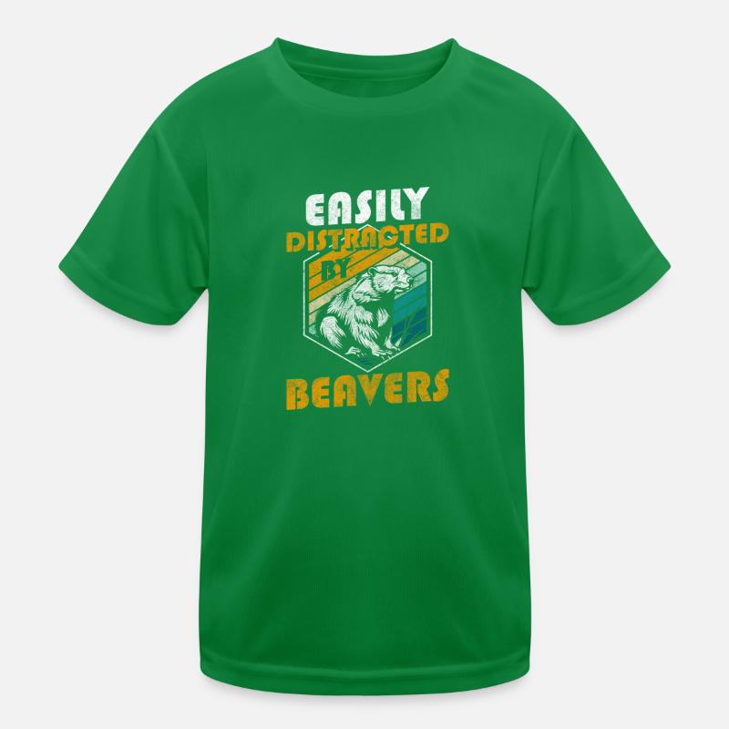 Statue de rongeur Queue de castor T-shirt sport Enfant