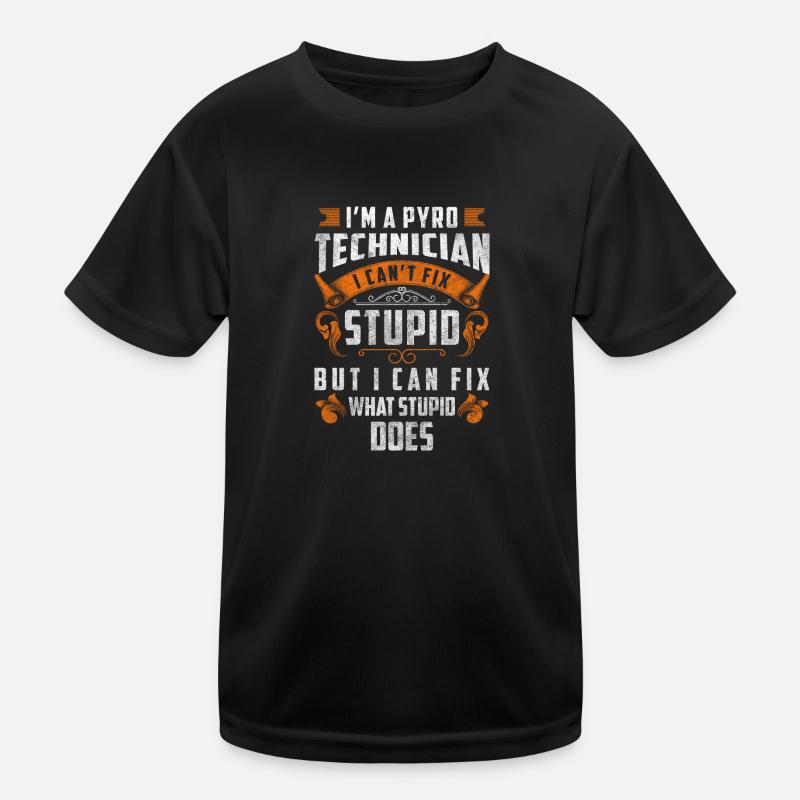 Technology Party Fire Professional Kids Functional T-Shirt