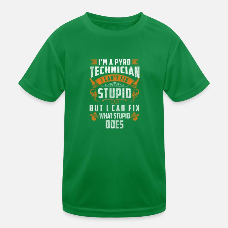 Technology Party Fire Professional Kids Functional T-Shirt