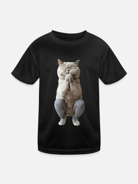 Britisch Kurzhaar - Kinder Funktions-T-Shirt - Schwarz - Vorne