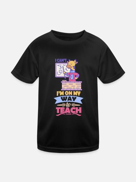 Je ne peux pas je suis sur le point d’enseigner - T-shirt sport Enfant - noir - Devant