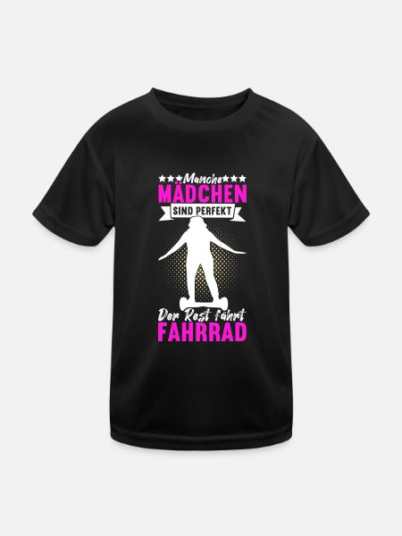 Hoverboard Skating - Kinder Funktions-T-Shirt - Schwarz - Vorne