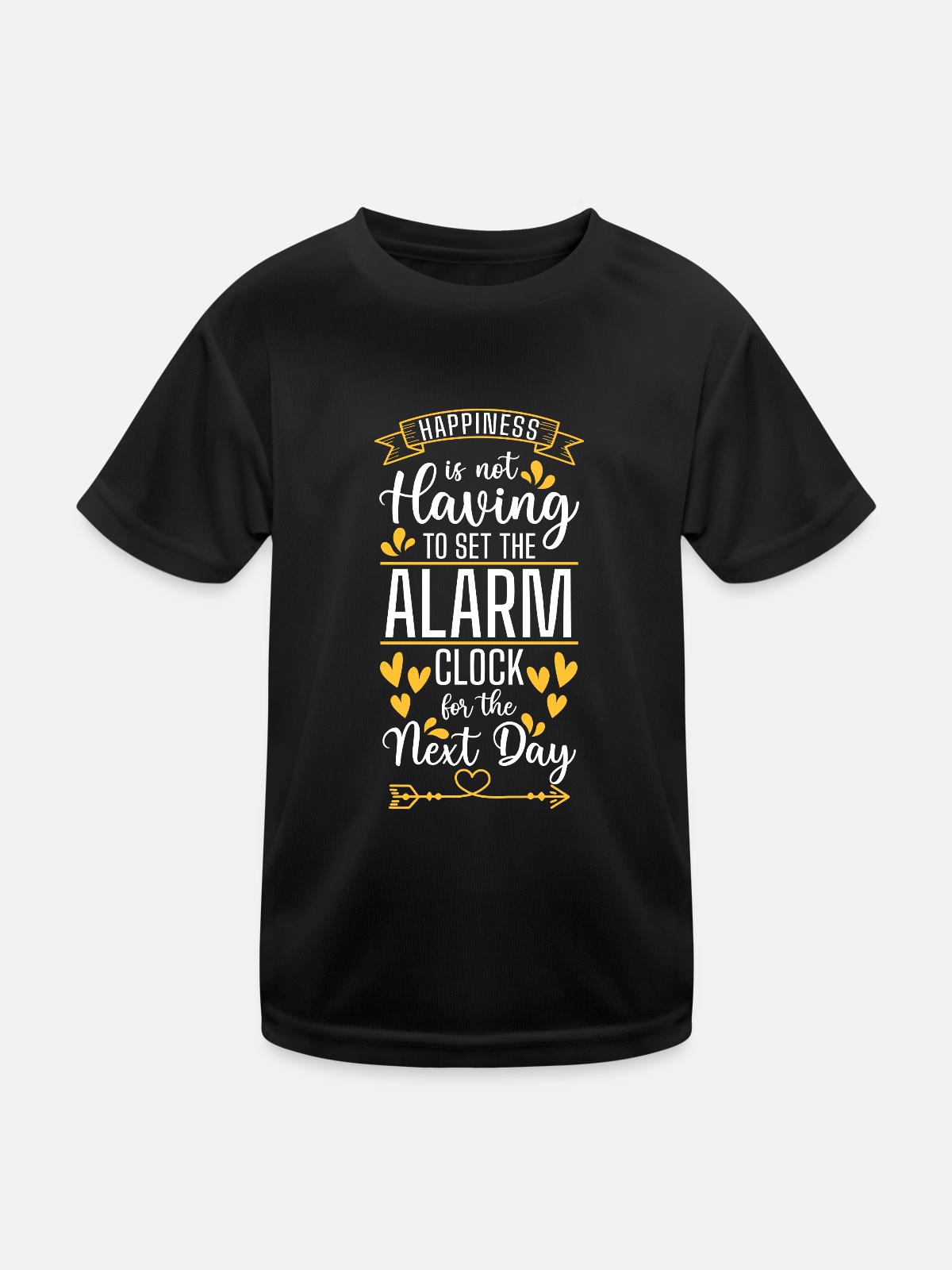 Kleeblatt Lebensfreude - Kinder Funktions-T-Shirt - Schwarz - Vorne