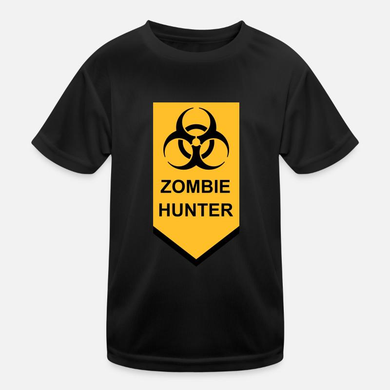 Chasseur de zombies Citation d’Halloween T-shirt sport Enfant