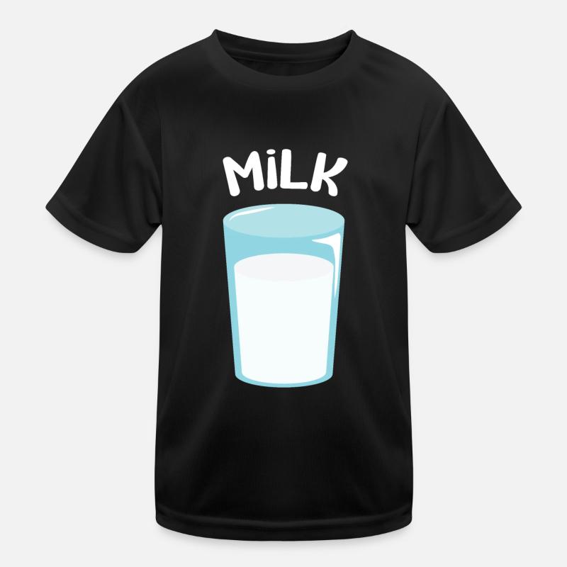 Glas Milch Kinder Funktions-T-Shirt