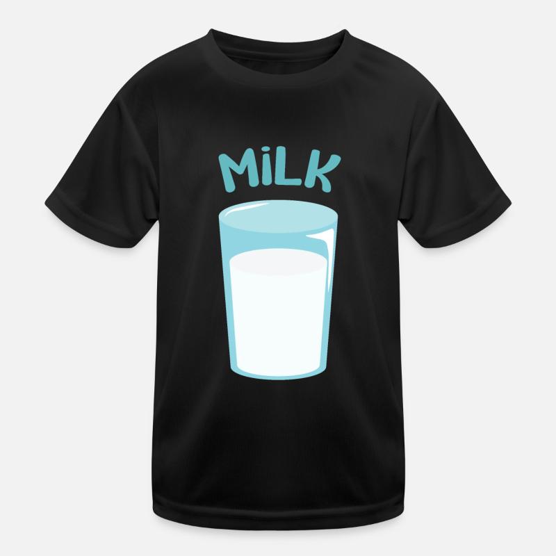Glas Milch Kinder Funktions-T-Shirt