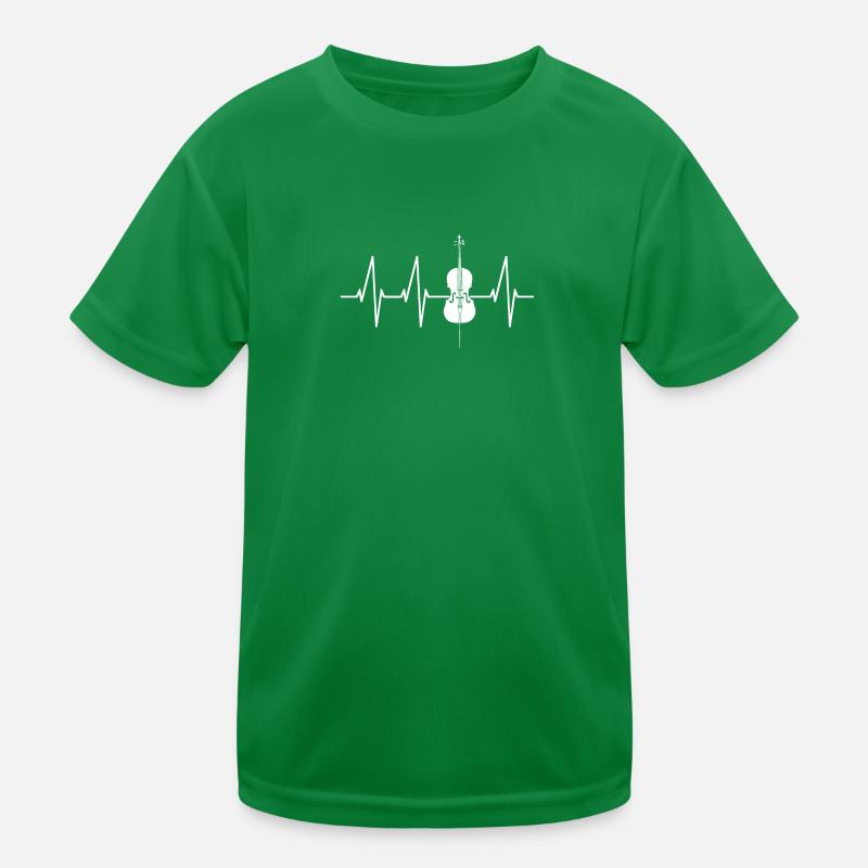 Violoncelle Violoncelle Violoncelle Heartbeat T-shirt sport Enfant