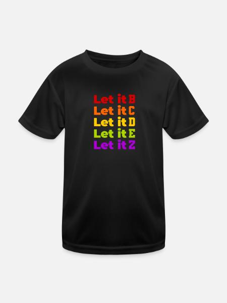 Let it B - Kids Functional T-Shirt - black - Front