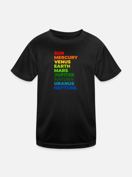 Solar system - Kids Functional T-Shirt - black - Front