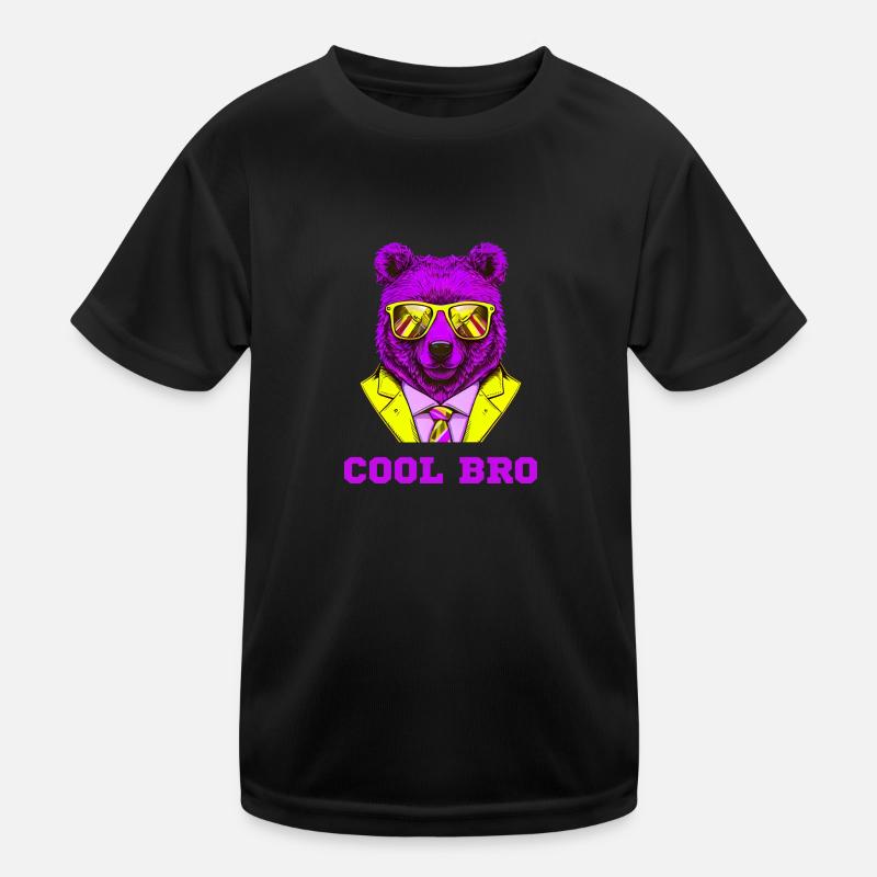 Cool Bro Bear Kids Functional T-Shirt