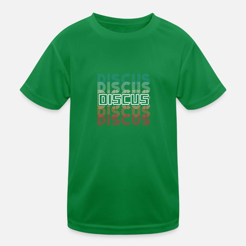 Diskus Athlete Vintage Retro Discus Werfer Kinder Funktions-T-Shirt