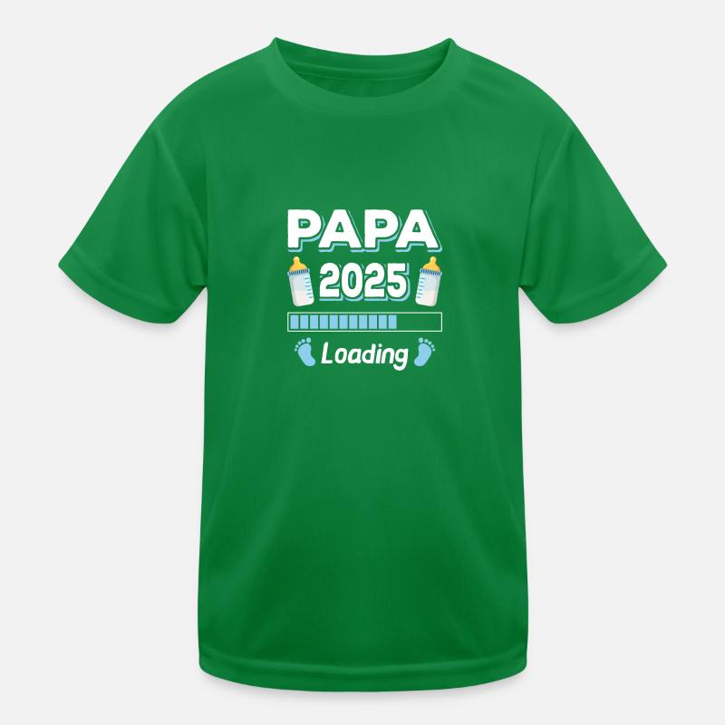 Papa Loading 2025 Vater Väter Vatertag Kinder Funktions-T-Shirt