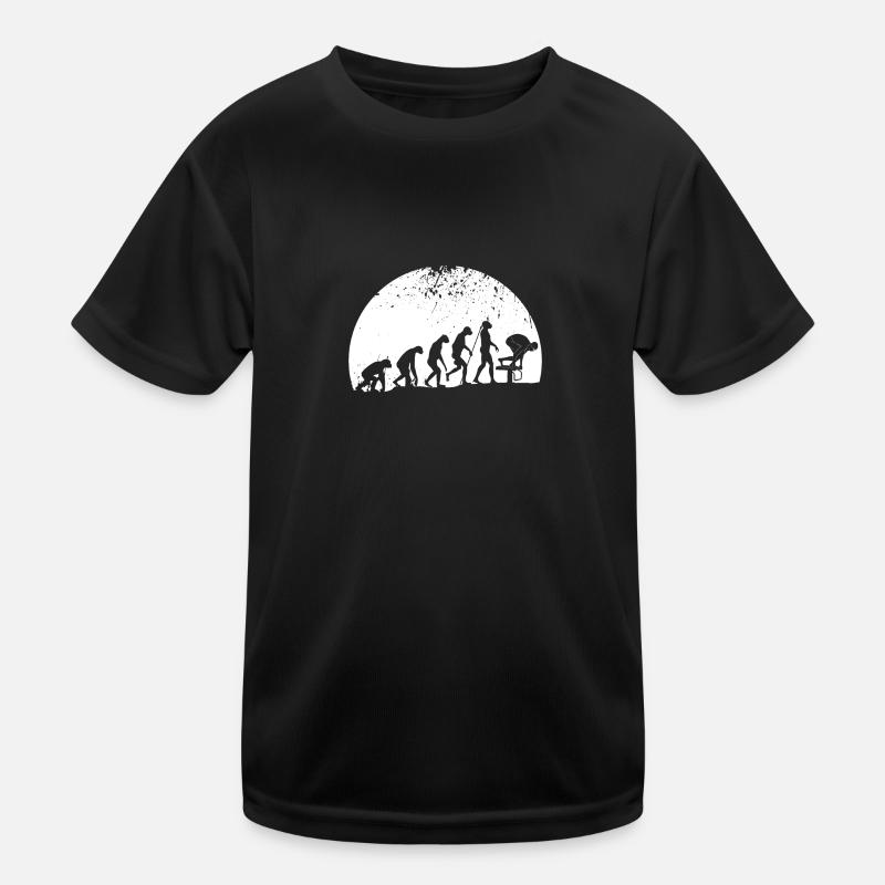 Schwimmen Evolution Schwimmer Geschenk - Kinder Funktions-T-Shirt - Schwarz