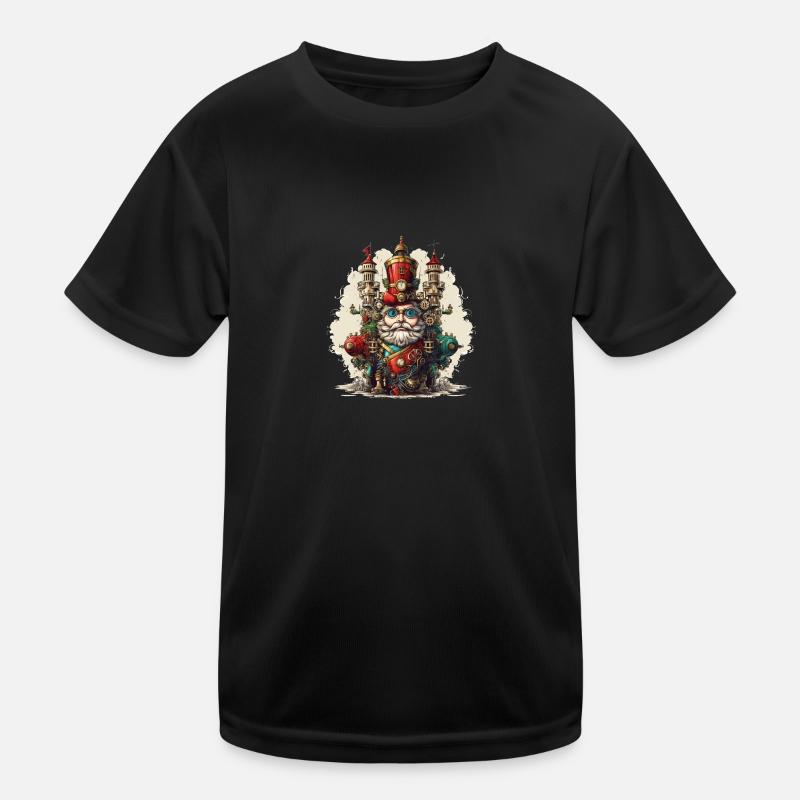 Nusknacker mit schloss große augen und dampf Kinder Funktions-T-Shirt