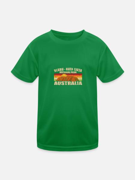 Uluru Kata Tjuta National Park Australia - Kinder Funktions-T-Shirt - Kelly Green - Vorne