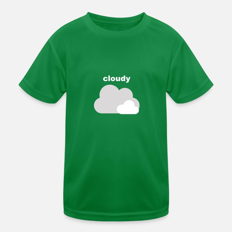 cloudy - bewölkt Kinder Funktions-T-Shirt