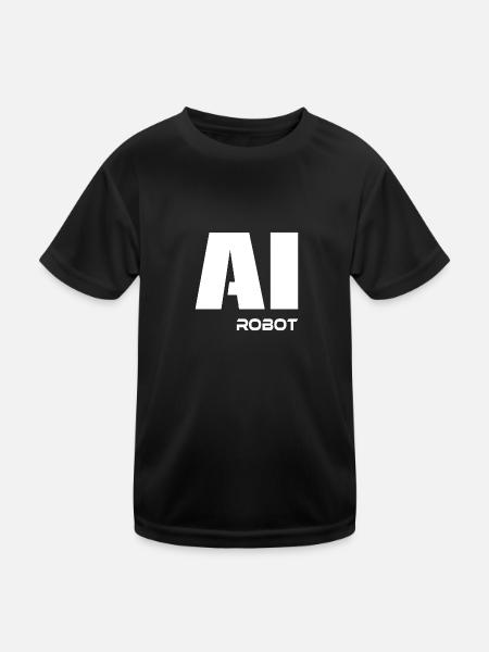 Robot IA - T-shirt sport Enfant - noir - Devant
