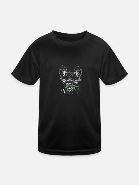 Lama, Alpaga - T-shirt sport Enfant - noir - Devant