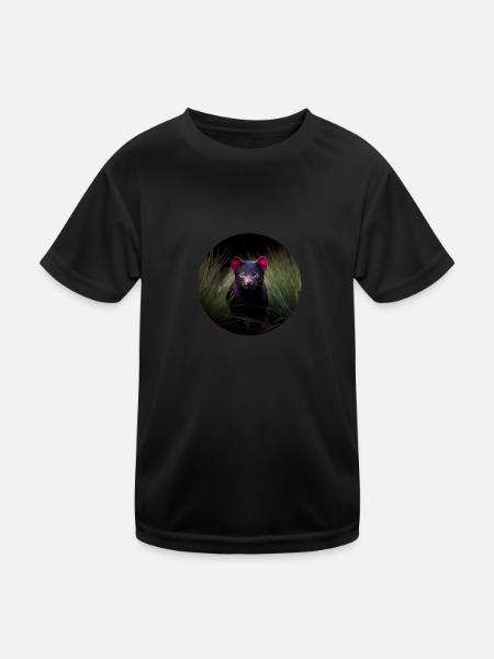 Lurking Tasmanian Devil - Kids Functional T-Shirt - black - Front