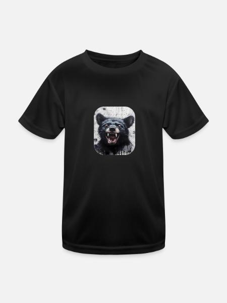Diable de Tasmanie riant - T-shirt sport Enfant - noir - Devant