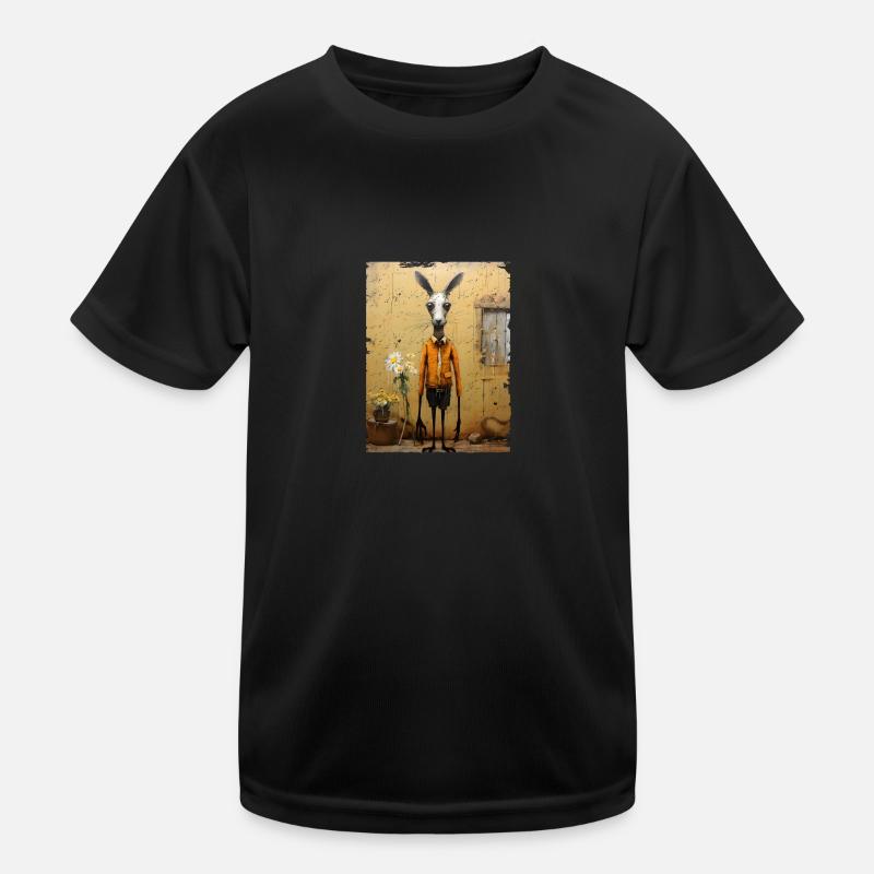 Känguru retro style Kinder Funktions-T-Shirt