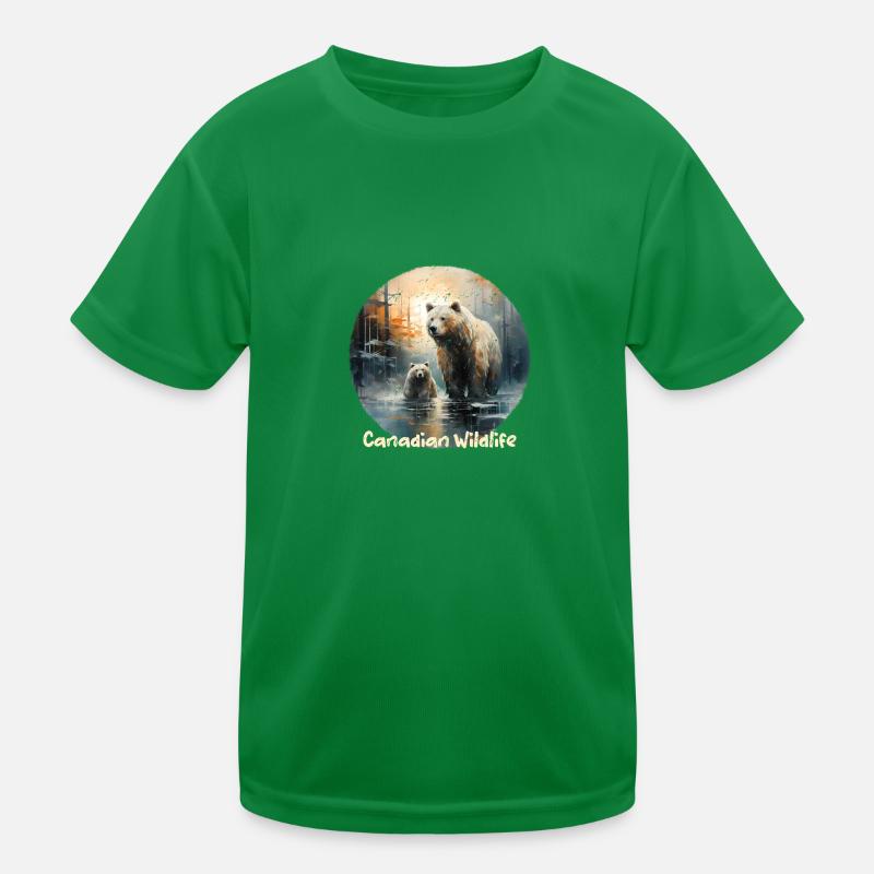 Faune canadienne d’époque T-shirt sport Enfant