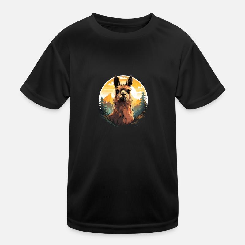Cute Llama Kids Functional T-Shirt