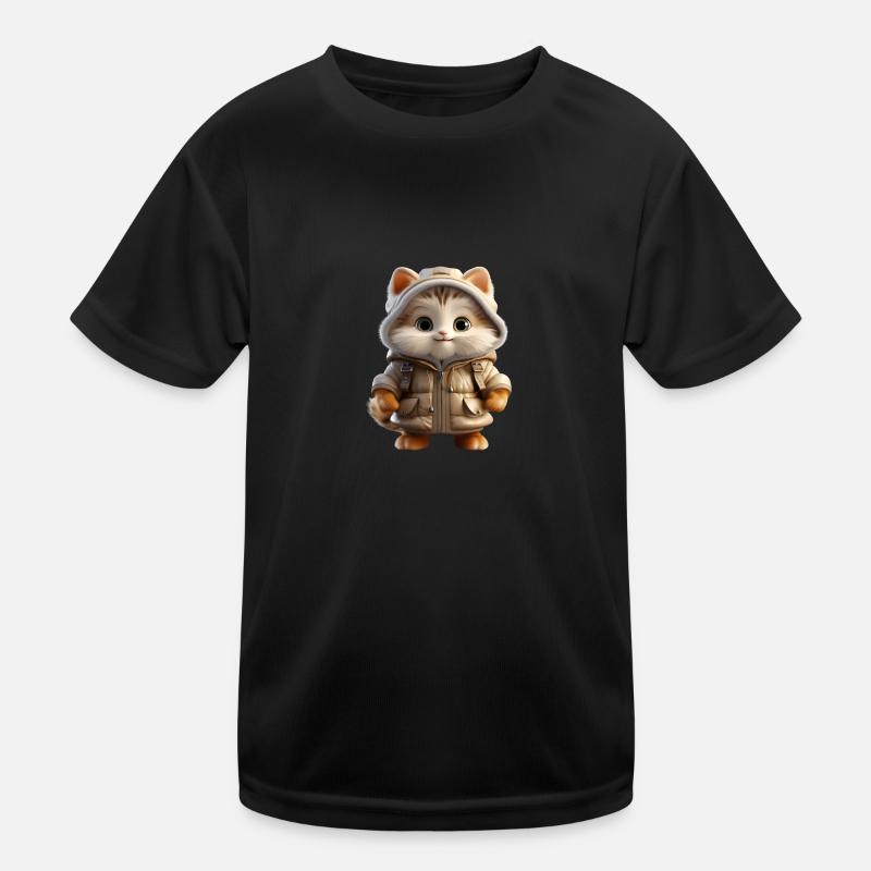 Chat mignon T-shirt sport Enfant