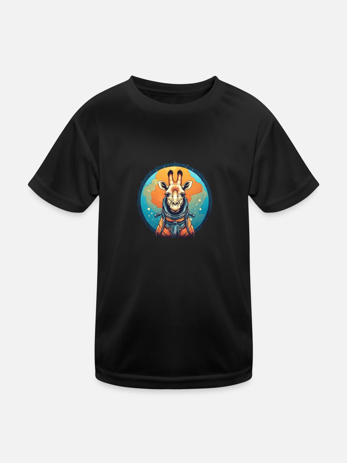 Giraffe - Kids Functional T-Shirt - black - Front
