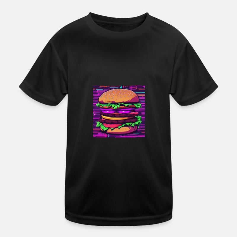 Neon Burger Kids Functional T-Shirt