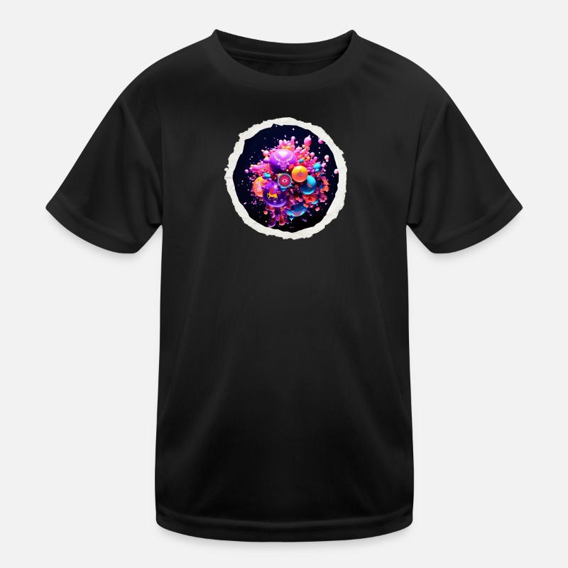 Kosmische funky Blasen Kinder Funktions-T-Shirt