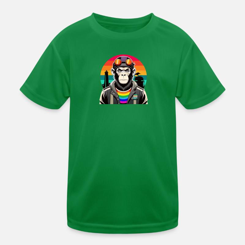 Diversité dans les vibrations : le singe moderne-rétro T-shirt sport Enfant