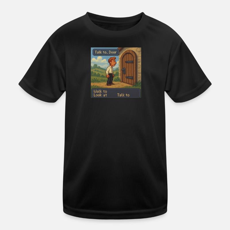 Parlez à la porte - Pixel Art Gaming T-shirt sport Enfant
