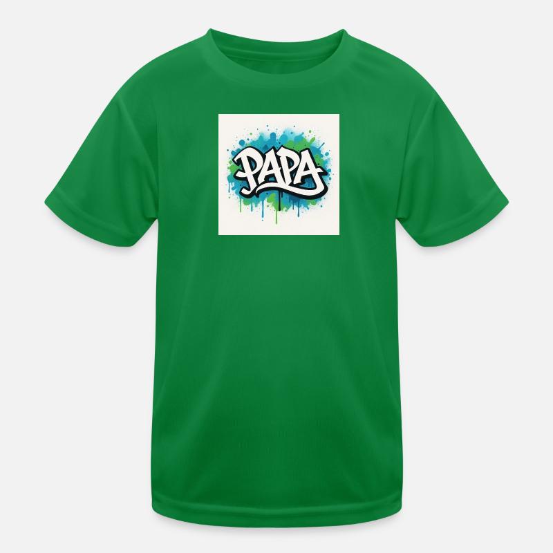 Graffiti Stil Papa Illustration Kinder Funktions-T-Shirt