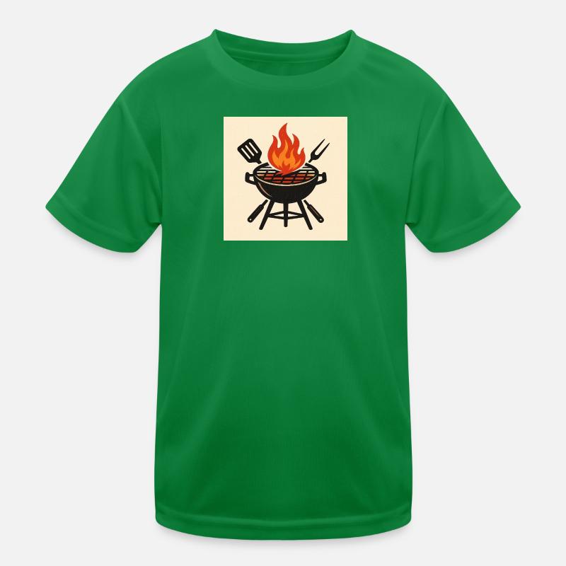 Fiery barbecue evening Kids Functional T-Shirt