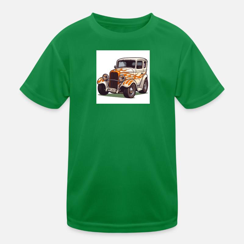 Oldtimer Hot Rod Auto Kinder Funktions-T-Shirt