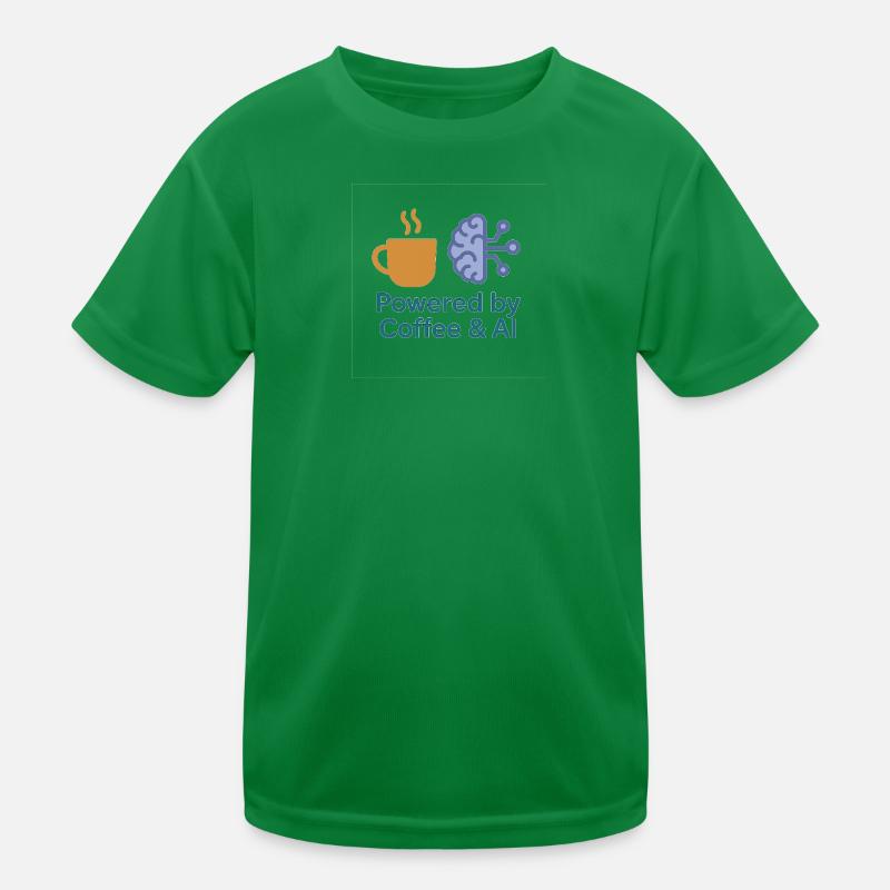 Kaffee KI Kraftdesign Kinder Funktions-T-Shirt