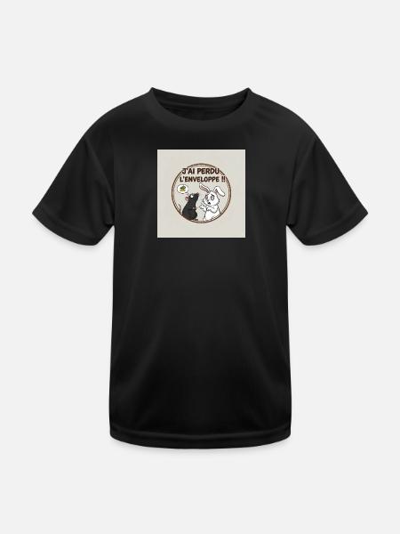 Ich habe den Umschlag verloren - Kinder Funktions-T-Shirt - Schwarz - Vorne