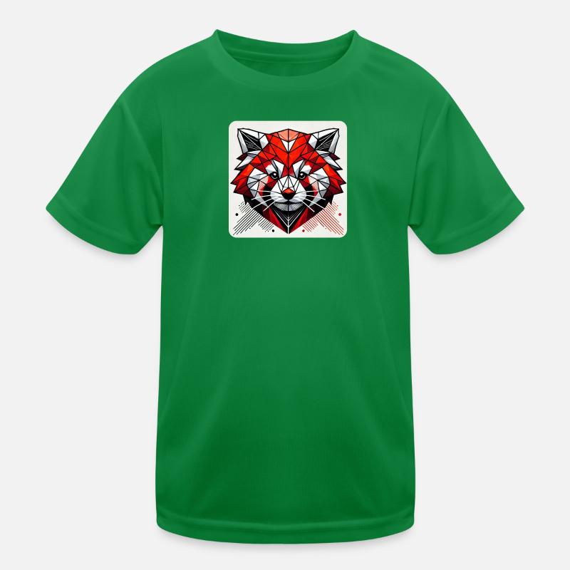 Polygone géométrique de panda roux T-shirt sport Enfant