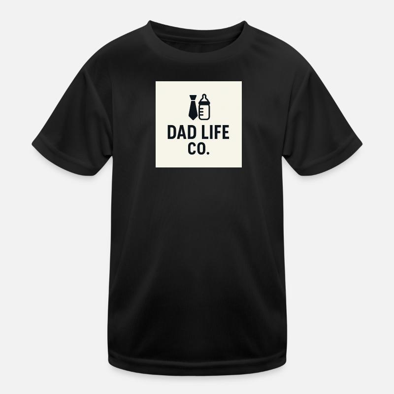 Dad Life Co Office Bottles - Kids Functional T-Shirt - black