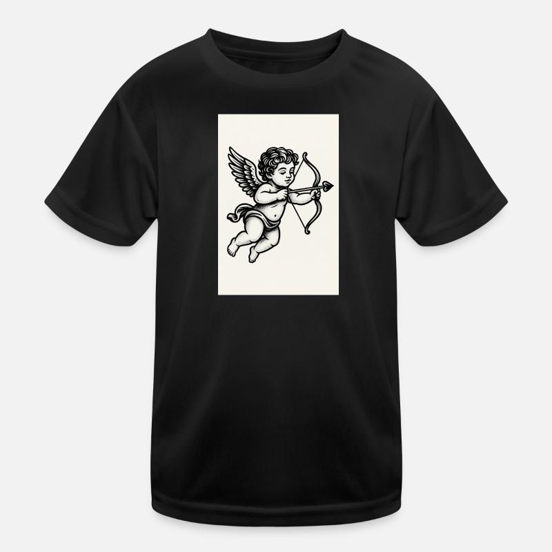 Engel - Kinder Funktions-T-Shirt - Schwarz